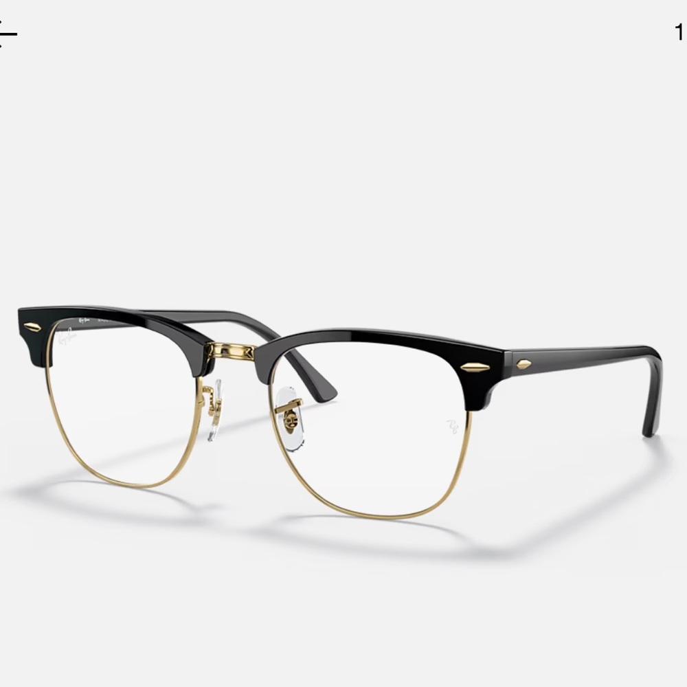 Ray-Ban Clubmaster Blue-Violet Light Clear